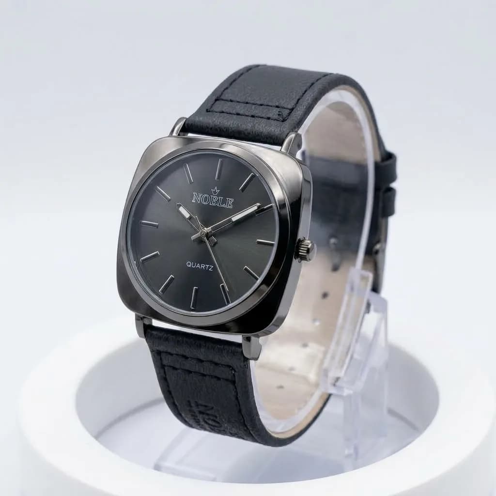 Men's Aesthetic Watch | Square Dial | Noble Brand | Synthetic Leather Strap