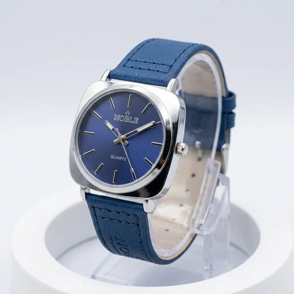 Men's Aesthetic Watch | Square Dial | Noble Brand | Synthetic Leather Strap